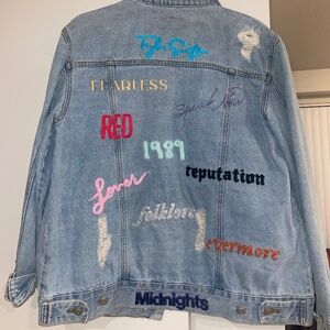 Custom embroidered Taylor Swift Eras Jean jacket